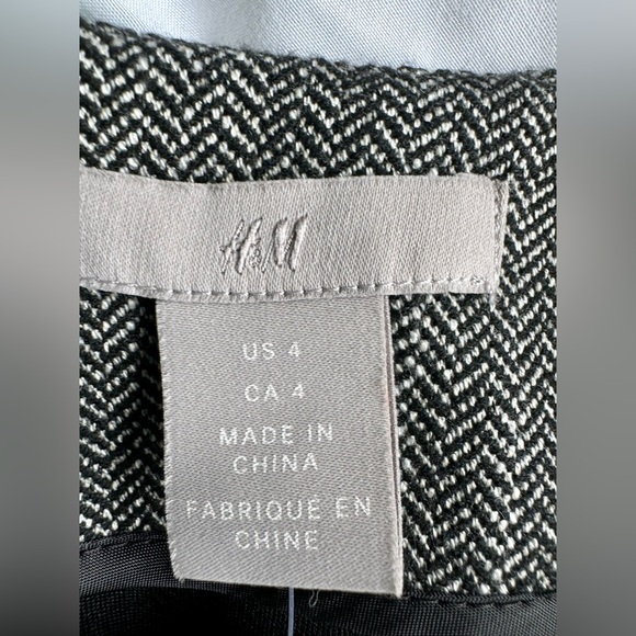 NWT H&M Pencil Skirt Women 4 Black Gray Knee Length Office Career Academia - Picture 11 of 13
